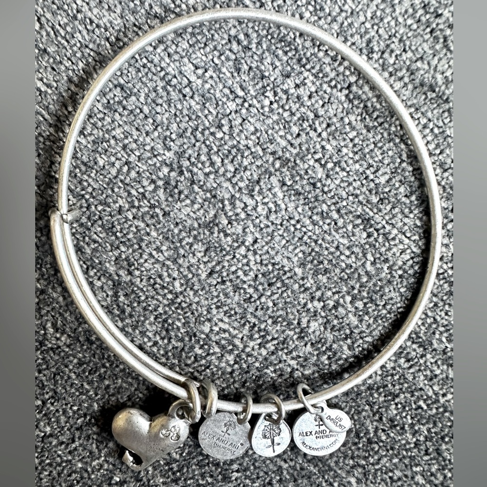 Alex and Ani Cupid's Heart Charm Bangle Bracelet
